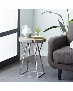 Peyton Lane Stainless Steel Contemporary Accent Table Home 6 Peyton Lane Stainless Steel Contemporary Accent Table Home -Shop Style Sales 3050230795 RLLD 2