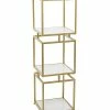 Peyton Lane Marble Glam Shelving Unit Home