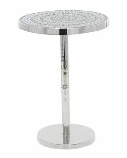 Peyton Lane Silver Contemporary Accent Table Home