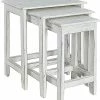 Progressive Furniture Chalk White Set Of 3 Nesting Tables Home