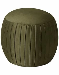 Skyline Round Shirred Ottoman Home