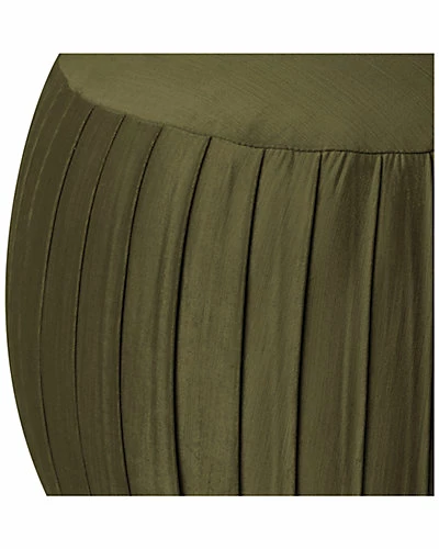 Skyline Round Shirred Ottoman Home 4 Skyline Round Shirred Ottoman Home - Image 2