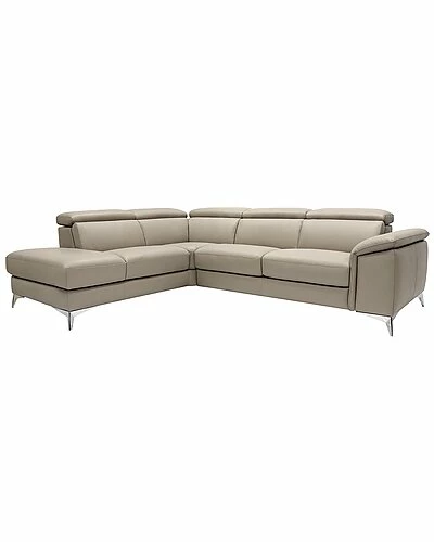 Pasargad Home Modena Collection Italian Leather Sectional Sofa 4 Pasargad Home Modena Collection Italian Leather Sectional Sofa - Image 2