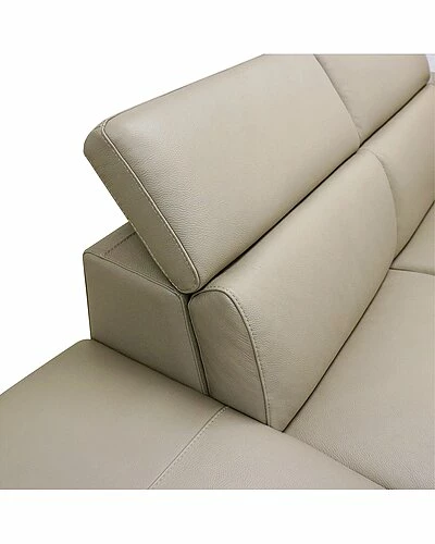 Pasargad Home Modena Collection Italian Leather Sectional Sofa 5 Pasargad Home Modena Collection Italian Leather Sectional Sofa - Image 3