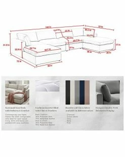 Shabby Chic Yasmin Sofa U-Chaise Sectional Home 12 Shabby Chic Yasmin Sofa U-Chaise Sectional Home -Shop Style Sales 3050234235 RLLD 5