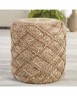 Jaipur Living Ystad Textured Natural Cylinder Pouf Home -Shop Style Sales 3050235114 RLLD 2
