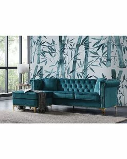 Chic Home Levin Velvet Left Sectional Sofa 7 Chic Home Levin Velvet Left Sectional Sofa -Shop Style Sales 3050235493 RLLD 3