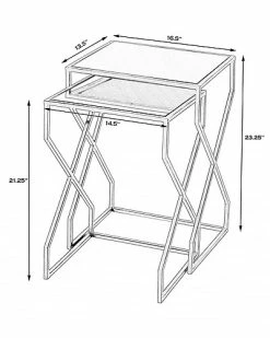 Butler Specialty Company Demi Modern Mirrored Nesting Tables Home -Shop Style Sales 3050238328 RLLD 4