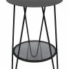 Sagebrook Home Metal 23In 2-Layered Side Table Glass Bottom