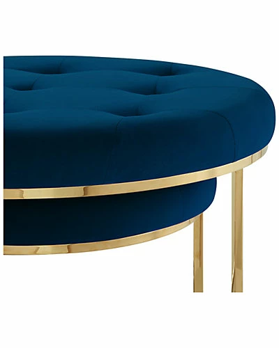 Nicole Miller Set Of 2 Keanu Velvet Ottomans Home 7 Nicole Miller Set Of 2 Keanu Velvet Ottomans Home - Image 5