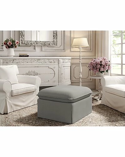 Shabby Chic Jessalyn Ottoman Home 4 Shabby Chic Jessalyn Ottoman Home - Image 2