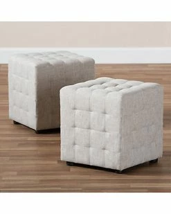 Baxton Studio Et Of 2 Elladio Ottomans Home -Shop Style Sales 3050244189 RLLD 4