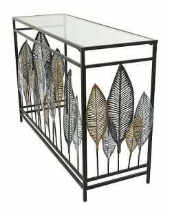 Peyton Lane Black Metal Contemporary Console Table Home -Shop Style Sales 3050244500 RLLD 4