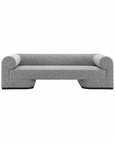 Sagebrook Home Modern Sofa With Black Oak Base 4 Sagebrook Home Modern Sofa With Black Oak Base - Image 2