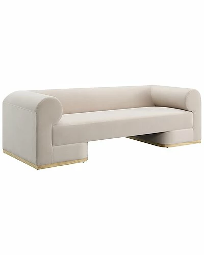 Sagebrook Home Oak Wood Base Modern Sofa 3 Sagebrook Home Oak Wood Base Modern Sofa