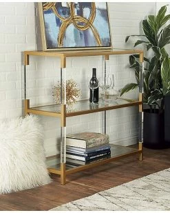 Peyton Lane Contemporary Gold Metal Console Table Home 6 Peyton Lane Contemporary Gold Metal Console Table Home -Shop Style Sales 3050258240 RLLD 2
