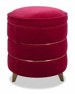 Jennifer Taylor Home Midas Round Accent Storage Ottoman