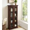 Hewson 41in Wood Media Storage Tower Cabinet Home -Shop Style Sales 3050270485 RLLD 1