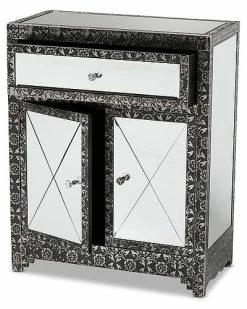 Baxton Studio Wycliff Metal And Mirrored Glass 1-Drawer Sideboard Buffet Home 8 Baxton Studio Wycliff Metal And Mirrored Glass 1-Drawer Sideboard Buffet Home -Shop Style Sales 3050270870 RLLD 3