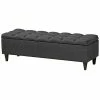 Design Studios Brette Modern Charcoal Finished Wood Storage Bench Ottoman Home -Shop Style Sales 3050271505 RLLD 1