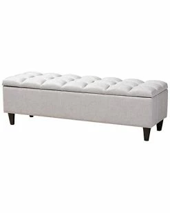 Design Studios Brette Modern Finished Wood Storage Bench Ottoman Home Graylish Beige 15 Design Studios Brette Modern Finished Wood Storage Bench Ottoman Home Graylish Beige -Shop Style Sales 3050271506 RLLD 1 1