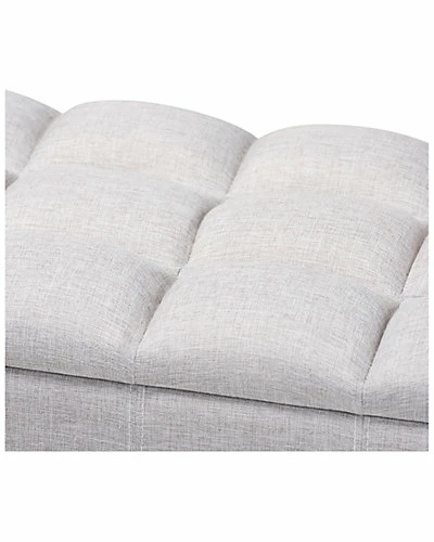 Design Studios Brette Modern Finished Wood Storage Bench Ottoman Home Graylish Beige 8 Design Studios Brette Modern Finished Wood Storage Bench Ottoman Home Graylish Beige - Image 6