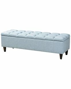 Design Studios Brette Modern Finished Wood Storage Bench Ottoman Home Light Blue 15 Design Studios Brette Modern Finished Wood Storage Bench Ottoman Home Light Blue -Shop Style Sales 3050271507 RLLD 1 1
