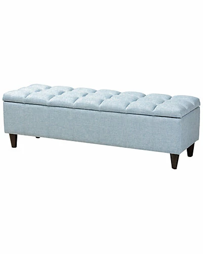 Design Studios Brette Modern Finished Wood Storage Bench Ottoman Home Light Blue 3 Design Studios Brette Modern Finished Wood Storage Bench Ottoman Home Light Blue