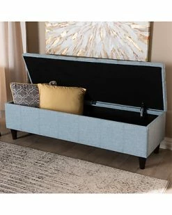 Design Studios Brette Modern Finished Wood Storage Bench Ottoman Home Light Blue 11 Design Studios Brette Modern Finished Wood Storage Bench Ottoman Home Light Blue -Shop Style Sales 3050271507 RLLD 3