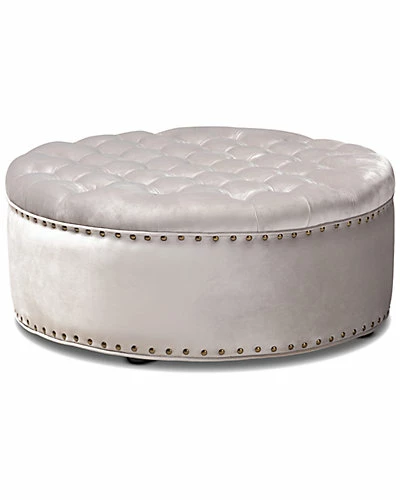 Design Studios Iglehart Light Velvet Tufted Cocktail Ottoman Home Slate Gray 7 Design Studios Iglehart Light Velvet Tufted Cocktail Ottoman Home Slate Gray - Image 5