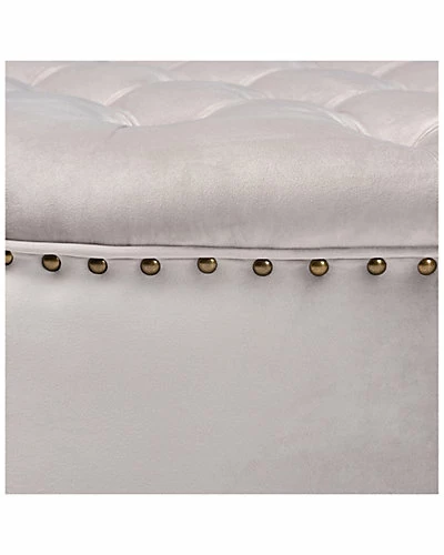 Design Studios Iglehart Light Velvet Tufted Cocktail Ottoman Home Slate Gray 6 Design Studios Iglehart Light Velvet Tufted Cocktail Ottoman Home Slate Gray - Image 4