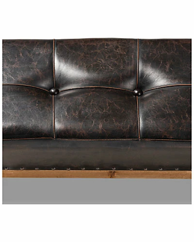 Design Studios Lenza Rustic Upholstered 2pc Wood Ottoman Set Home Dark Brown/golden Oak 7 Design Studios Lenza Rustic Upholstered 2pc Wood Ottoman Set Home Dark Brown/golden Oak - Image 5