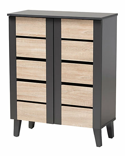 Design Studios Melle 2-Door Wood Entryway Shoe Storage Cabinet Home Oak/gray 3 Design Studios Melle 2-Door Wood Entryway Shoe Storage Cabinet Home Oak/gray