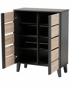 Design Studios Melle 2-Door Wood Entryway Shoe Storage Cabinet Home Oak/gray 12 Design Studios Melle 2-Door Wood Entryway Shoe Storage Cabinet Home Oak/gray -Shop Style Sales 3050271552 RLLD 4