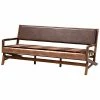 Design Studios Rovelyn Upholstered Walnut Finished Wood Sofa Home