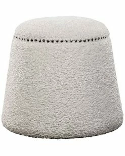 Uttermost Gumdrop White Ottoman Home
