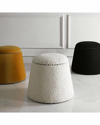 Uttermost Gumdrop White Ottoman Home 4 Uttermost Gumdrop White Ottoman Home - Image 2