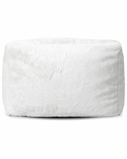 Gouchee Home Pielle Faux Rabbit Fur Square Pouf