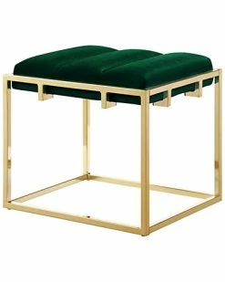 Nicole Miller Brayson Velvet Ottoman Home