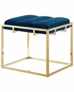 Nicole Miller Brayson Velvet Ottoman Home