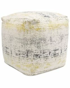Pasargad Home Grand Canyon Distressed Cotton Pouf