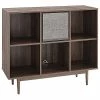 Crosley Liam 6 Cube Record Storage Bookcase With Speaker Home
