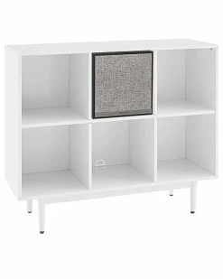 Crosley Liam 6 Cube Record Storage Bookcase With Speaker Home