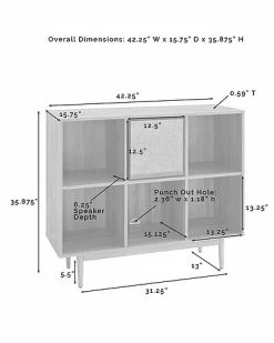 Crosley Liam 6 Cube Record Storage Bookcase With Speaker Home -Shop Style Sales 3050285722 RLLD 3