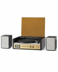 Crosley Radio Black Coda Shelf System Home