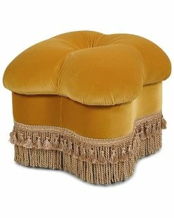 Jennifer Taylor Home Ellen Upholstered Clover Ottoman With Gold Bullion Fringe -Shop Style Sales 3050290534 RLLD 2