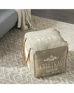Peyton Lane Rustic Square Canvas Pouf Home 9 Peyton Lane Rustic Square Canvas Pouf Home -Shop Style Sales 3050292044 RLLD 4