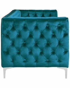 Chic Home Da Vinci Teal Velvet Sofa -Shop Style Sales 3050293171 RLLD 4