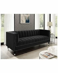 Nicole Miller Geoffey Velvet Sofa Home 7 Nicole Miller Geoffey Velvet Sofa Home -Shop Style Sales 3050296199 RLLD 2