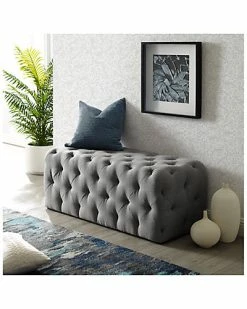 Inspired Home Light Grey Linen Bench 6 Inspired Home Light Grey Linen Bench -Shop Style Sales 3050297124 RLLD 2